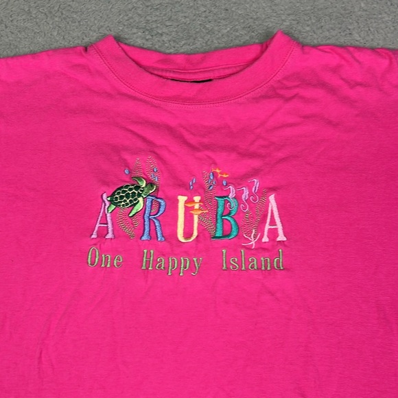 American Vintage Tops - Vintage Embroidered Aruba T-shirt